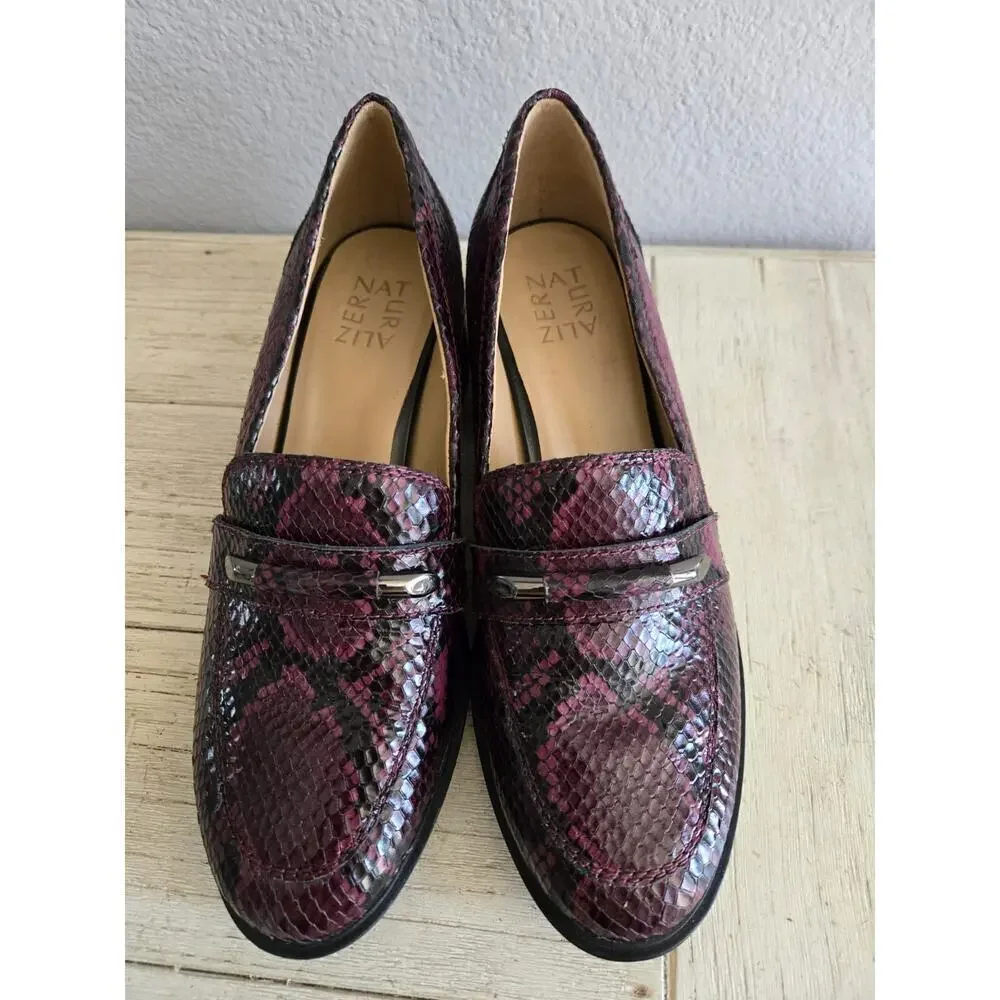 Naturalizer Women's Perla Snake Loafers Size 9 Multicolor Casual Flats